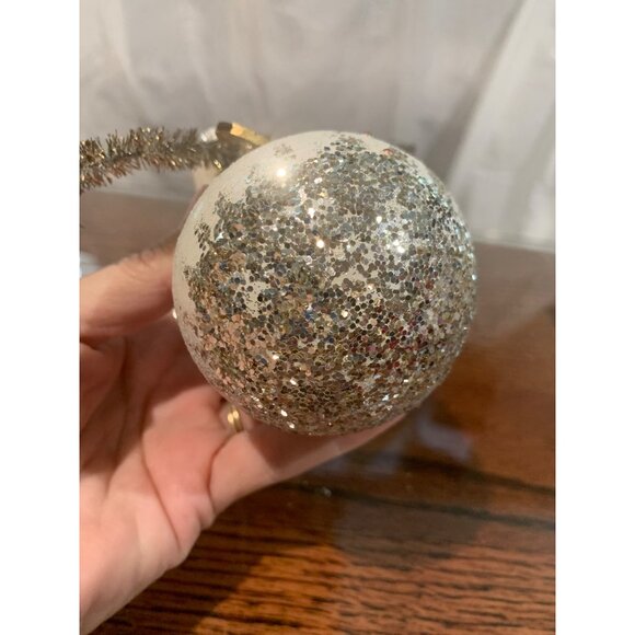 Vtg-Style Demdaco Sparkle Joy Snowman Ornament Glitter Rhinestone NWT - Picture 3 of 7